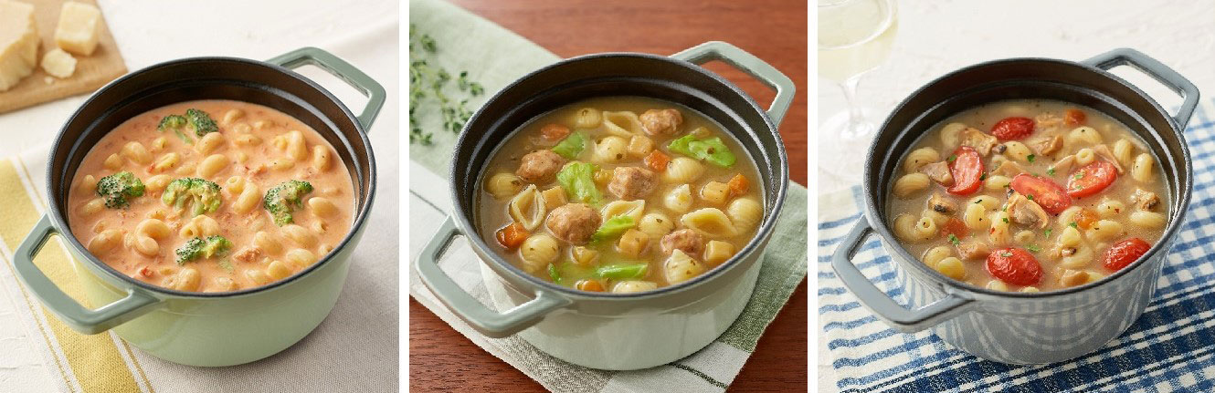 無印良品 「煮込んでつくるスープパスタの素」 5種を季節限定発売